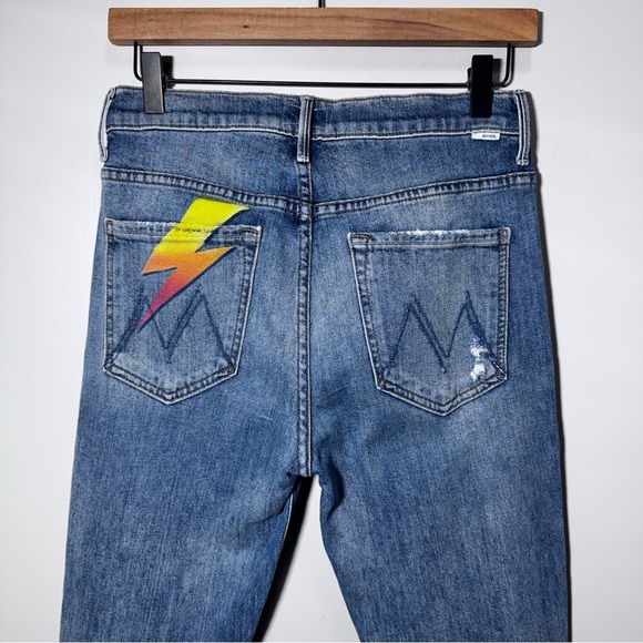 MOTHER - The Stunner Ankle Step Fray Jeans in Helter Skelter Size 28 - Picture 8 of 16